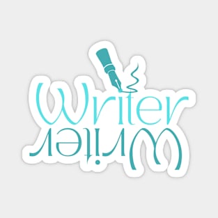 Writer (Blue) Reflective Text Magnet