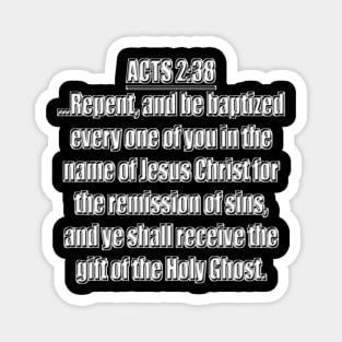 Acts 2:38 King James Version Magnet