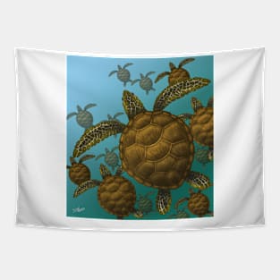 Sea Turtle Vanguard 2 Tapestry