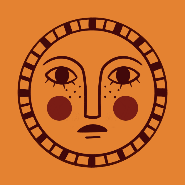 Celestial Sun Face illustration by WeirdyTales