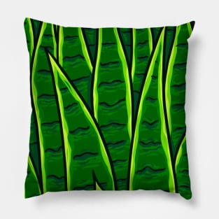 Vintage doodle illustration of Sansevieria Pillow