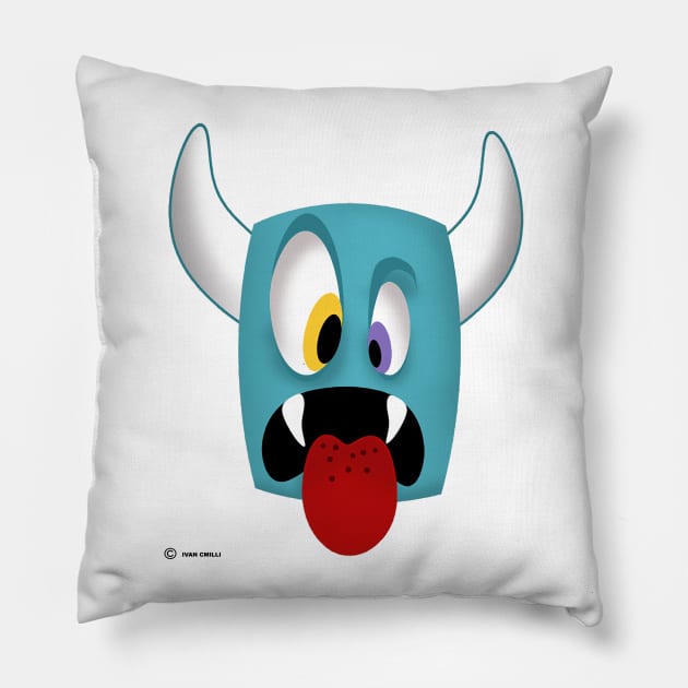 Tiki Monster Mask Pillow by ivancamilli