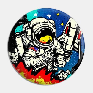 Astronaut in Space Pin