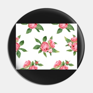 Romantic watercolor Peonies Pin