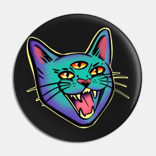 Demonic Cat Hissing Pin