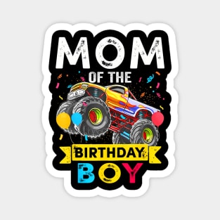Mom of the Birthday Boy Monster Truck Birthday Magnet