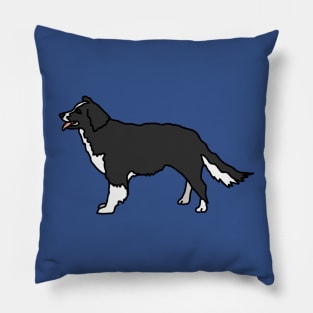 border collie pocket tee Pillow