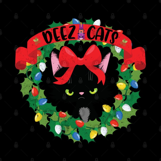 Deez Cats Nuts Nutcracker Christmas Funny Grumpy Kitty by alcoshirts