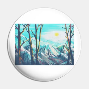 Mountain Painting Pin