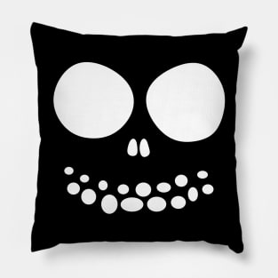 Skull Face Easy Halloween Costume Black Pillow