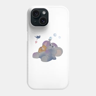 Katze und Elefant Phone Case