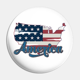 America, American Flag Pin