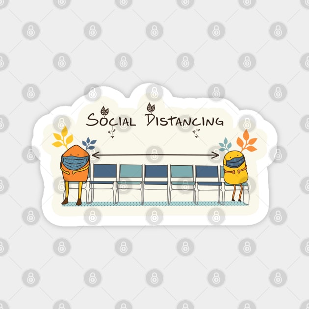 Social distancing party Magnet by Mimie20