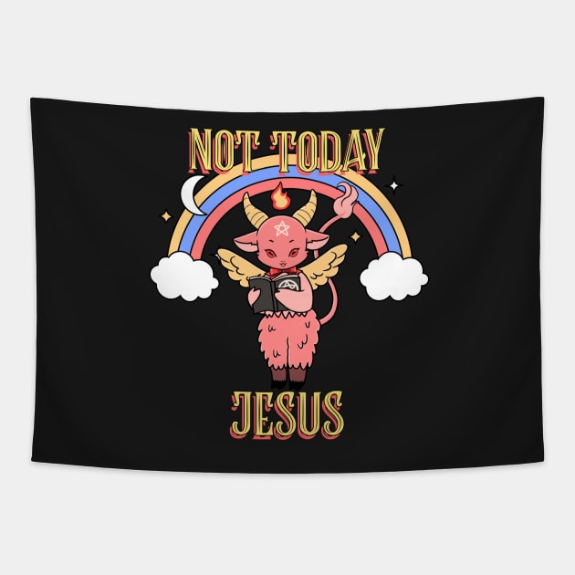 Not today Jesus Tapestry by Popstarbowser