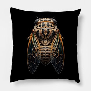 cool Cicada Insect Great Eastern Brood X USA 2024 Pillow