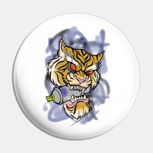 Graffiti tiger Pin