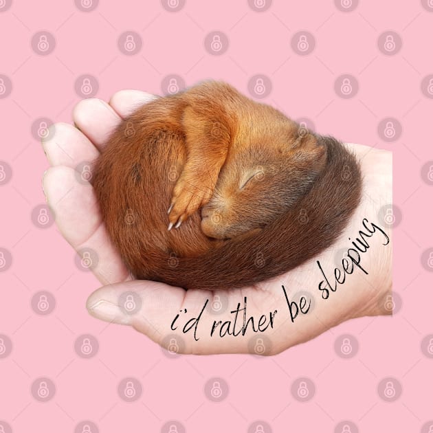 I'd rather be sleeping, cute squirrel by Bailamor