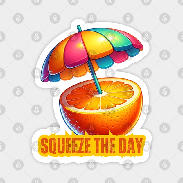 Citrus Sunshade - Squeeze the Day Refreshing Tee Magnet by vk09design