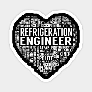 Refrigeration Engineer Heart Magnet