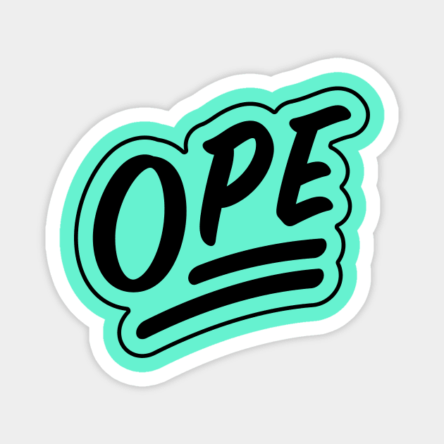 Ope - Black Line Magnet by allisawr