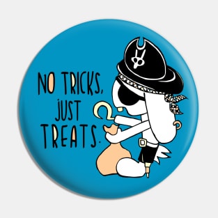 Tricks vs Treats Halloween Lop Pirate Pin