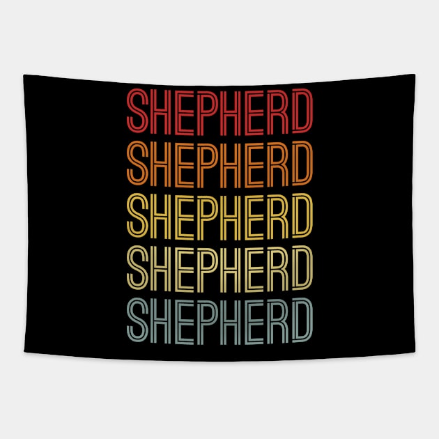 Shepherd Name Vintage Retro Pattern Tapestry by CoolDesignsDz