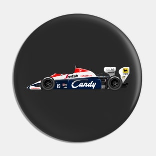 Ayrton Senna's Toleman Hart 184 Illustration Pin