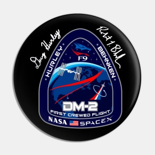 Nasa Spacex patch demo-2 with hurley behnken signature Pin