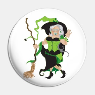 Granny Hex (green) Pin