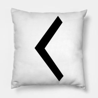 C – Greek Mythology - Black Letter C Pillow