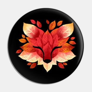 Fox of leaves Pin