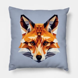 Fox Head Geometric Pillow