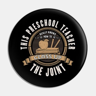 Preschool Teacher Pin