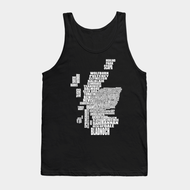 distillery map - Scotland - Tank Top | TeePublic AU