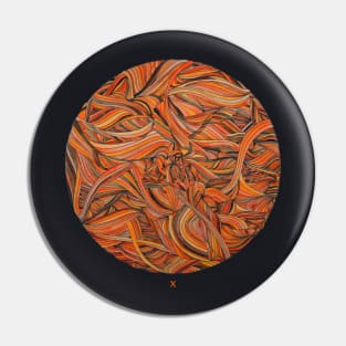 Psychedelic Orange Pin