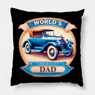 Antique Car Greatest Dad Pillow