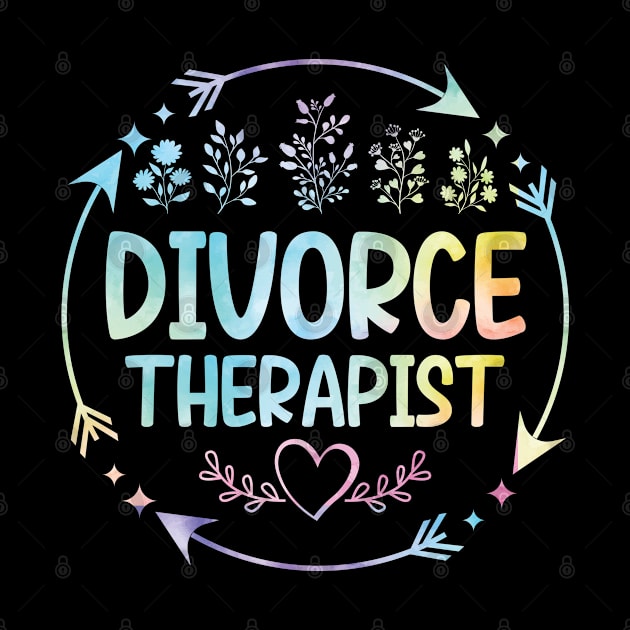 Divorce Therapist cute floral watercolor by ARTBYHM