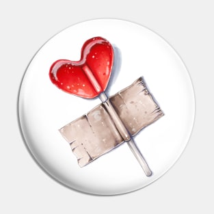 Heart Lollipop Pin