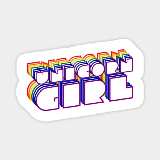 Unicorn Girl Rainbow Magnet