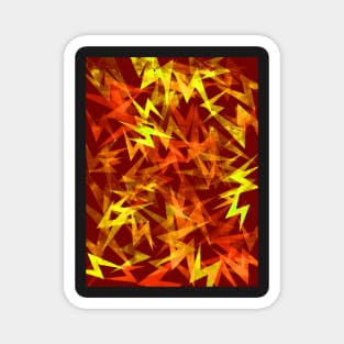 Zig Zag Lightning Bolts in Fall Colors Magnet