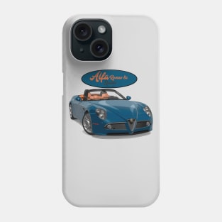 ALFA ROMEO 8C SPIDER Blue Phone Case