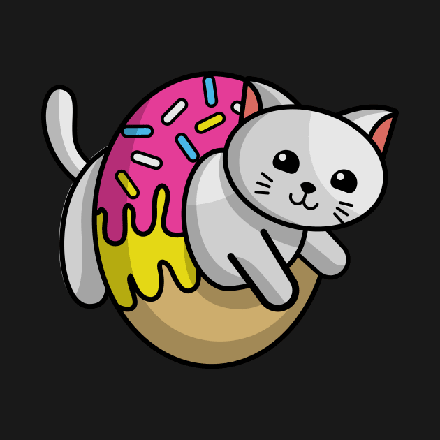 Cat Doughnut Ring White by BradleyHeal