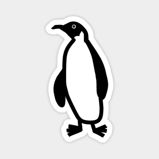 Cute Animals Black Line Penguin Doodle Magnet