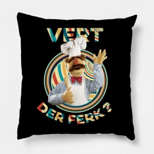 vert der ferk retro style Pillow