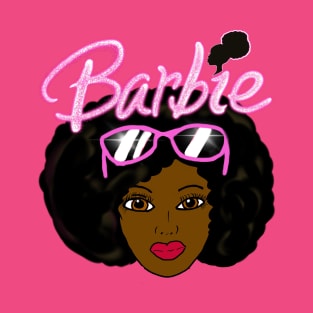 Sunglasses Black Afro Barbie T-Shirt