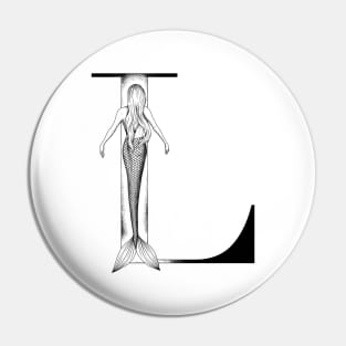 Mermaid Monogram L Pin