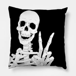 Skeletal Peace Pillow