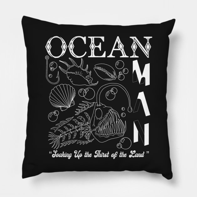 "Ocean Man" Ween Design Pillow by motelgemini