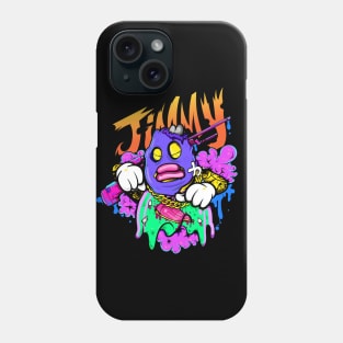 Dope Slluks character fatty boy is ready for war illustration Phone Case