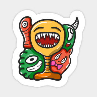 Monster Character Doodle Art Magnet